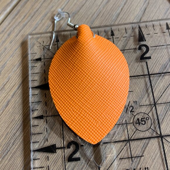 Faux Leather Dangle Earrings - Picture 5 of 5